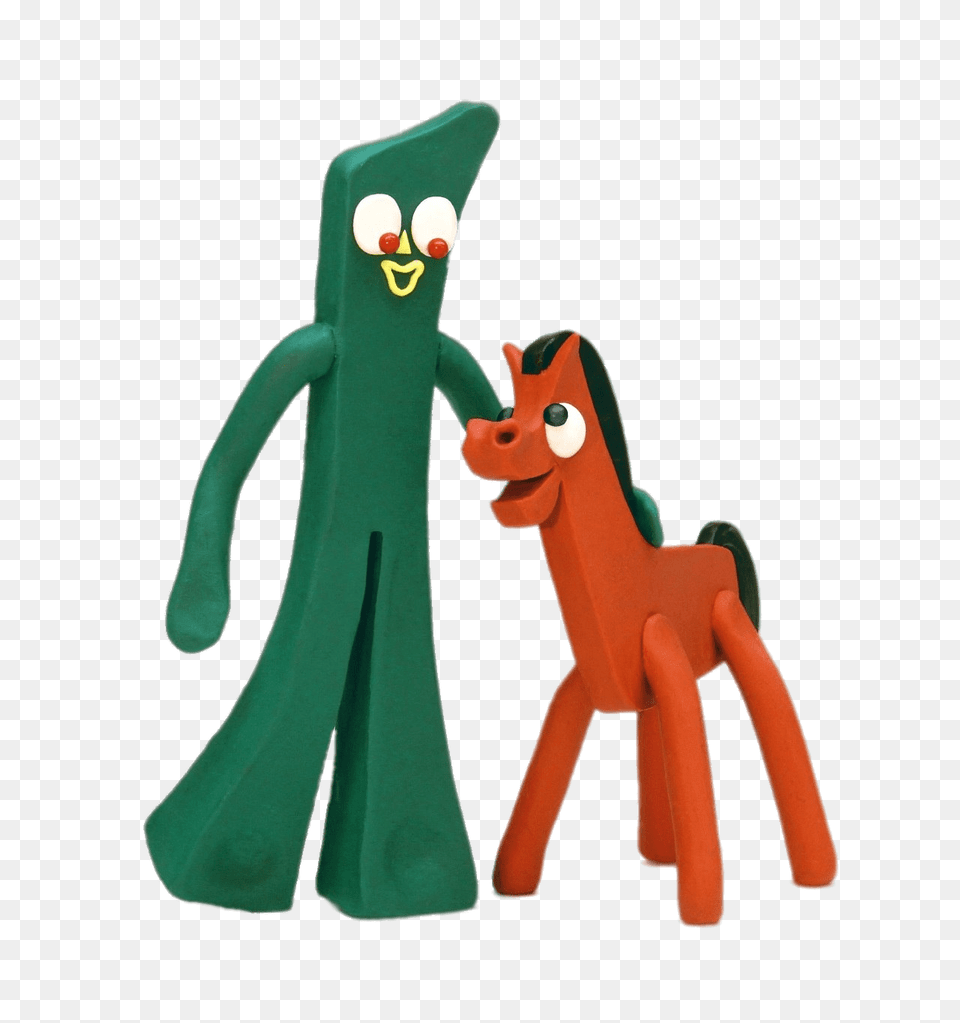 Gumby And Horse Pokey, Animal, Dinosaur, Reptile, Person Png Image