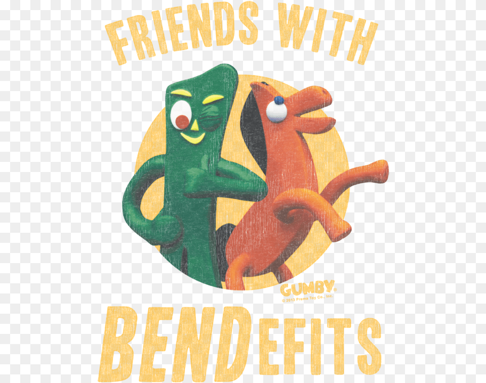 Gumby Bendefits Men S Tank Cartoon, Advertisement, Poster, Animal, Dinosaur Png