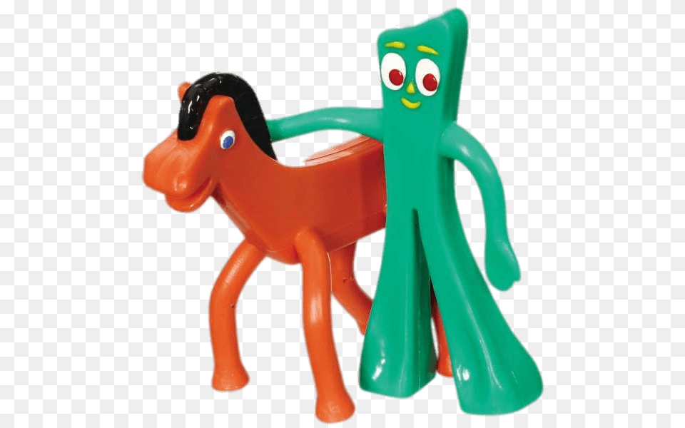 Gumby Standing Aside Pokey, Toy, Person Png Image