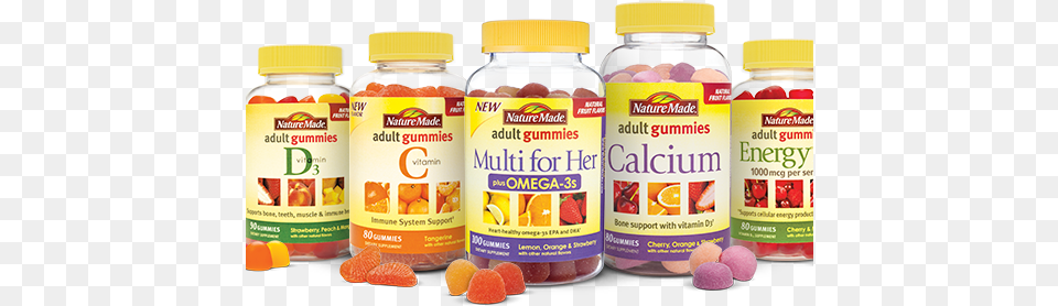 Gummies Nature Made Multi For Her Plus Omega 3s Adult Gummies, Food, Ketchup, Citrus Fruit, Fruit Png Image
