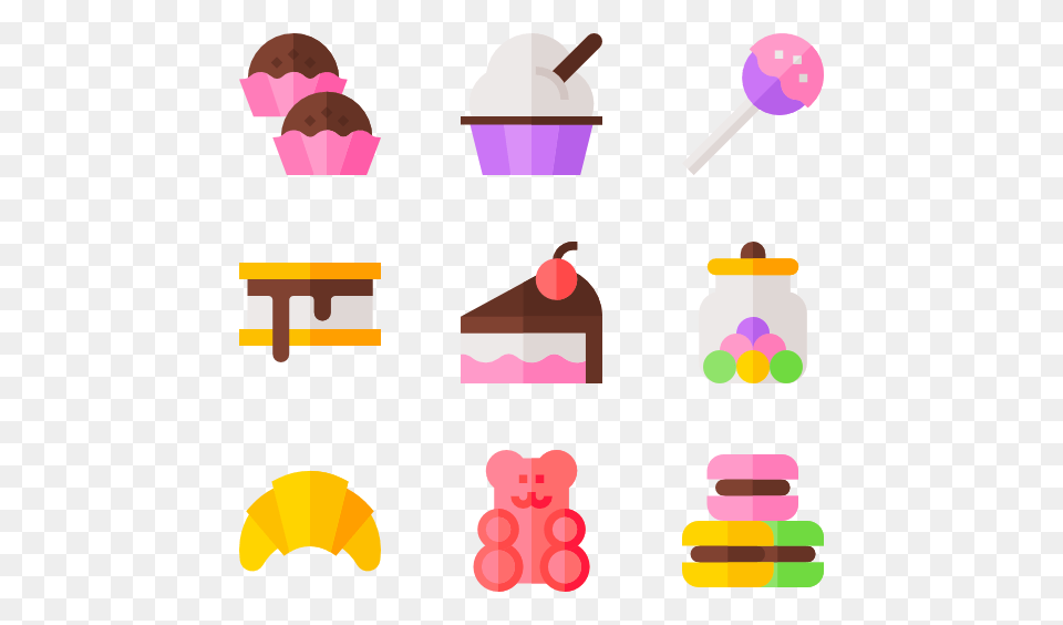 Gummy Bear Icon Packs, Cream, Dessert, Food, Ice Cream Free Transparent Png