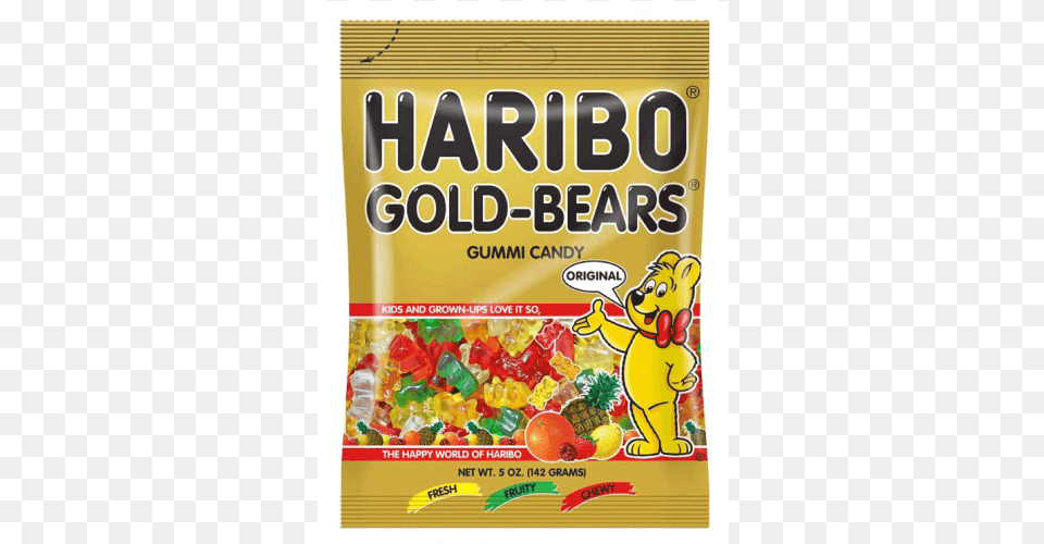 Gummy Bears Haribo Haribo Gold Bears Gummi Candy 5 Oz Bag Haribo, Sweets, Food, Ketchup, Fruit Free Png