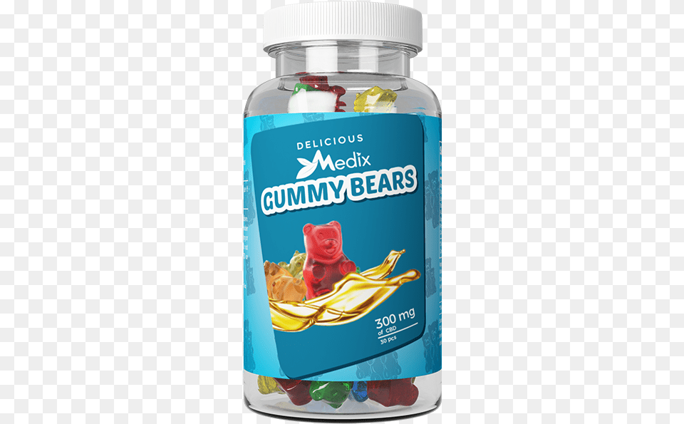 Gummy Bears Medix Cbd Gummies, Jar, Flower, Plant, Rose Png Image