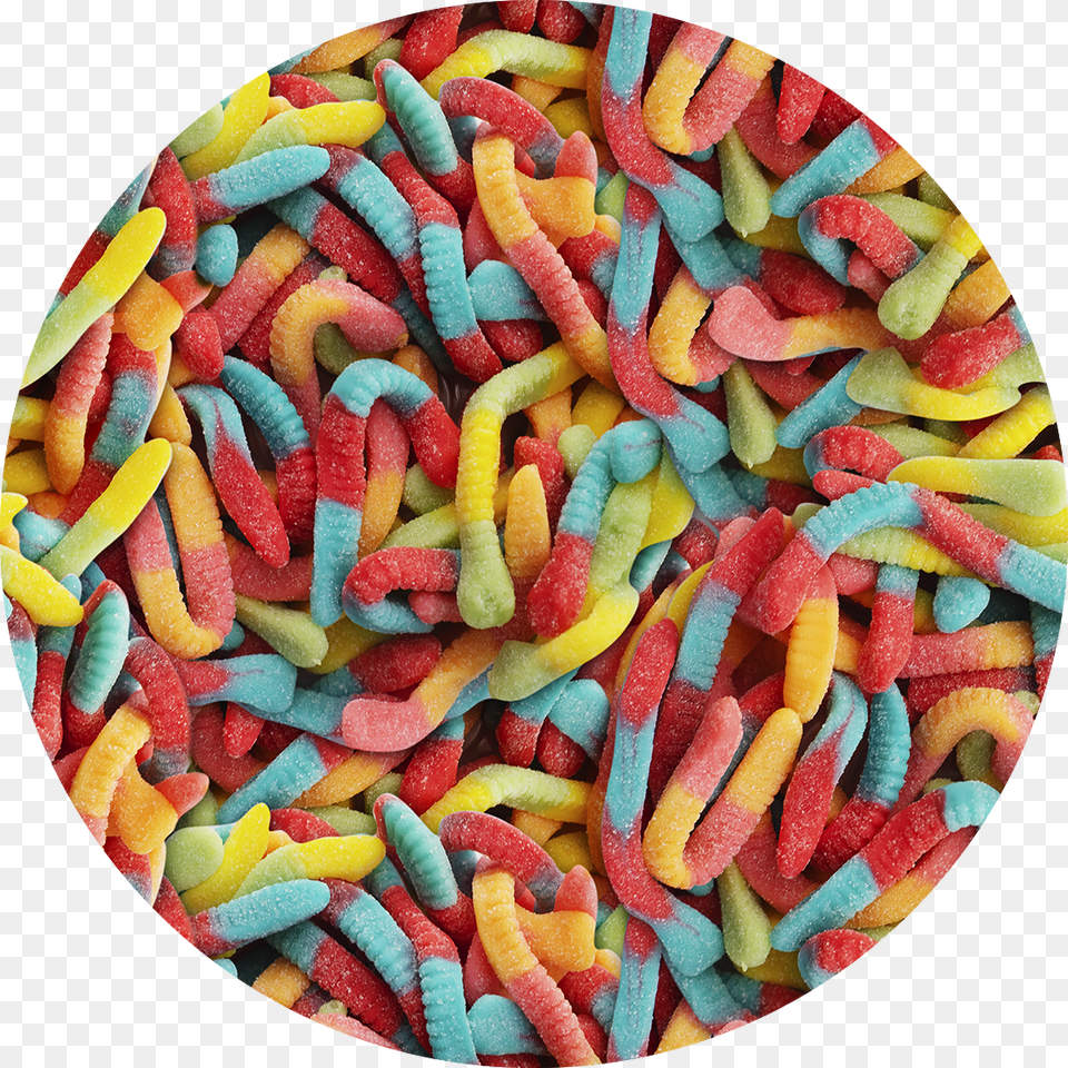 Gummy Worm, Candy, Food, Sweets, Sprinkles Free Png Download