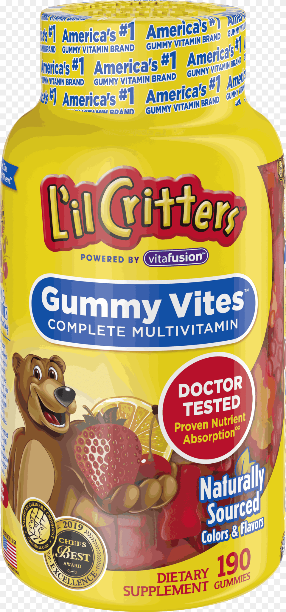 Gummyvites Bottle Lil Critters, Food, Ketchup Free Png