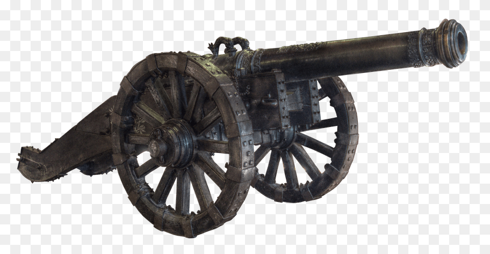 Gun Cannon, Machine, Weapon, Wheel Png Image