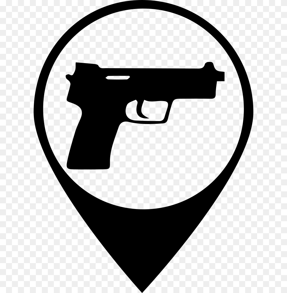 Gun, Firearm, Handgun, Weapon, Stencil Free Transparent Png
