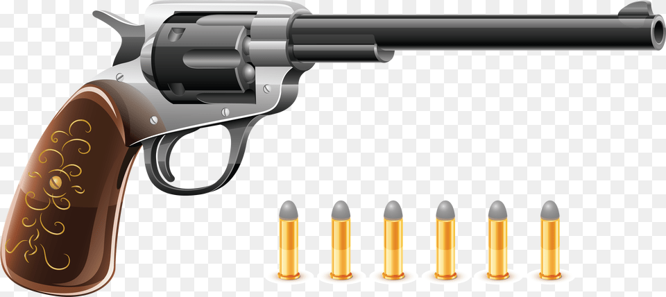 Gun, Firearm, Handgun, Weapon, Ammunition Png Image