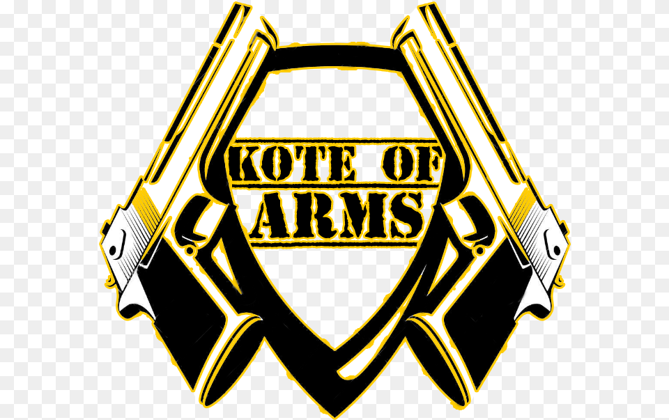 Gun And Shield Clip Art, Firearm, Weapon, Handgun, Emblem Png Image