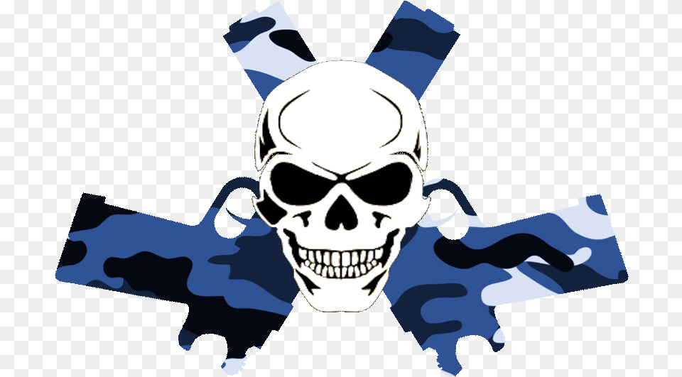 Gun Clipart Skull Skull And Guns, Person, Face, Head, Stencil Png Image