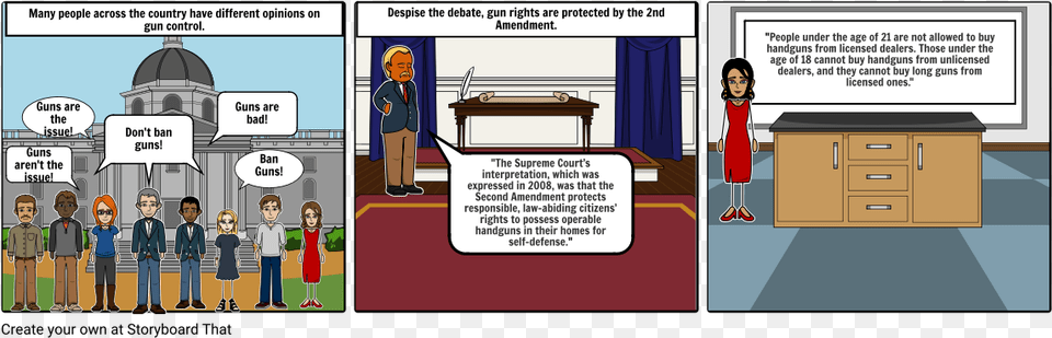 Gun Control Debate, Book, Comics, Publication, Person Png Image