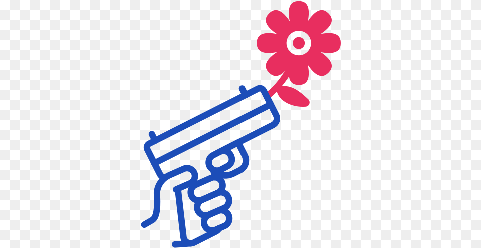 Gun Control Flower Icon Of Us Flower 10 Petals Clipart With Pot, Dynamite, Toy, Weapon, Water Gun Png