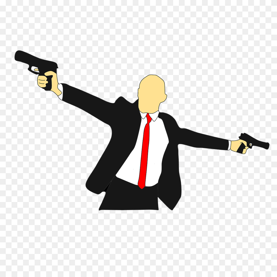 Gun Danger Clipart Sticker Suit, Weapon, Firearm, Handgun, Shirt Free Png Download
