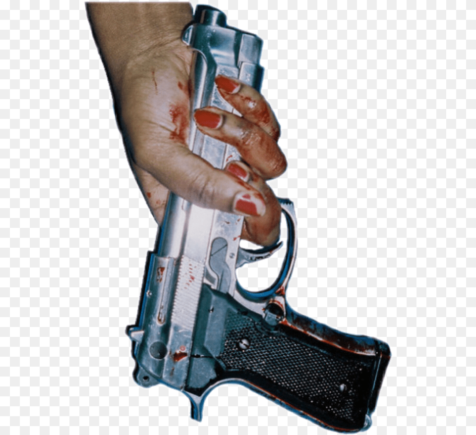 Gun Guns Aesthetic Blood Bloody Glock, Firearm, Handgun, Weapon, Baby Png Image