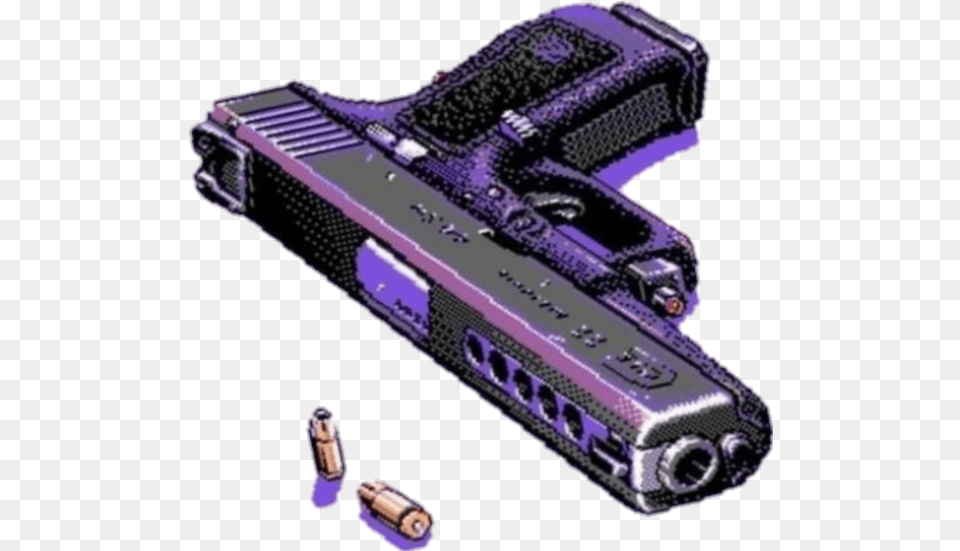 Gun Gunshot Firearm Vaporwave Aesthetic Purple, Handgun, Weapon, Dynamite Free Png