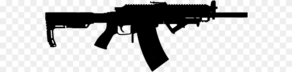 Gun Ii By Thantosedge Gun Silhouette, Firearm, Machine Gun, Rifle, Weapon Free Png