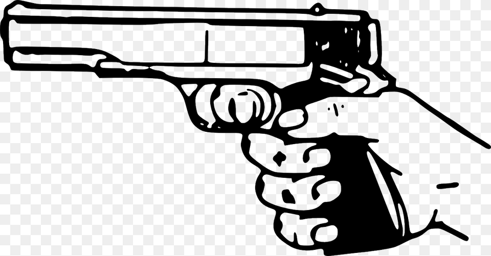 Gun In Hand Clipart, Firearm, Handgun, Weapon Free Transparent Png