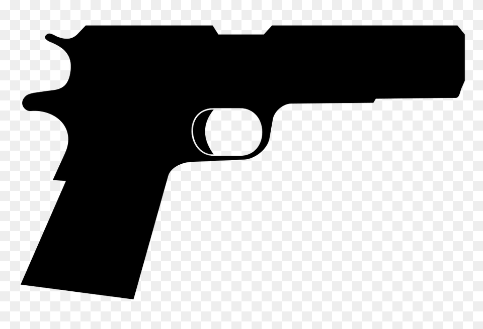Gun Outline, Gray Free Png Download