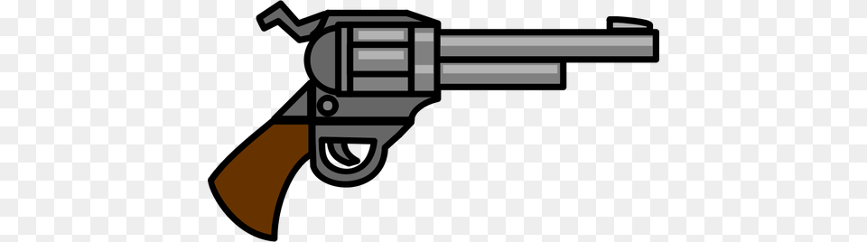 Gun Outline, Firearm, Handgun, Weapon Png Image