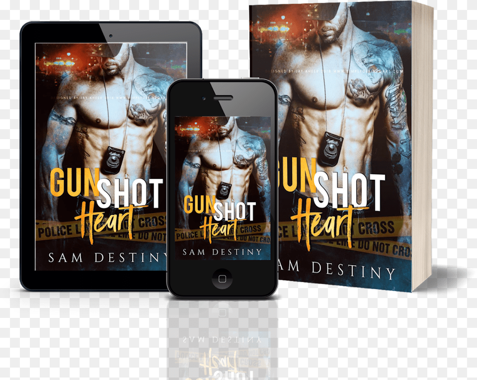 Gun Shot Heart By Sam Destiny U2013 Sweet U0026 Spicy Reads Gunshot Transparent, Publication, Book, Person, Man Free Png Download