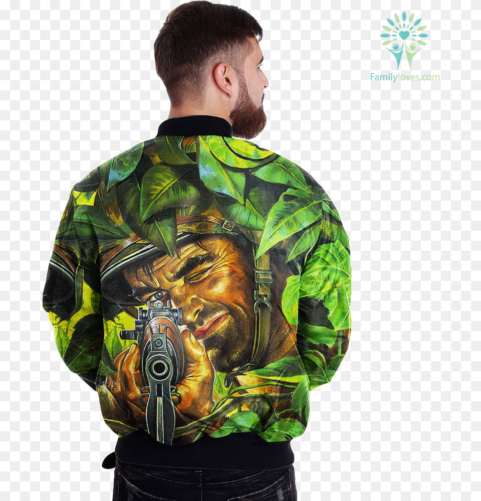 Gun Sight Over Print Jacket Tag Familyloves Jacket, Adult, Person, Man, Male Png Image