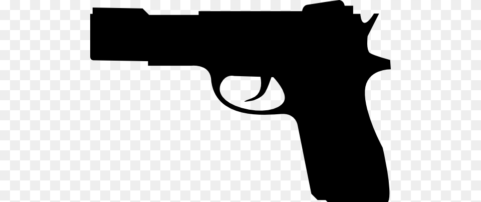 Gun Silhouette Clip Art, Firearm, Handgun, Weapon Png