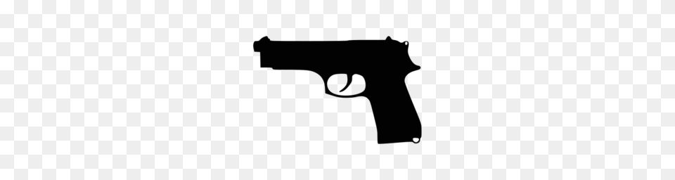 Gun Silhouette Clipart Firearm, Handgun, Weapon Png Image