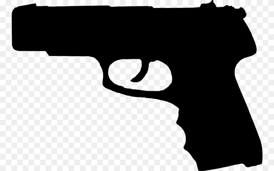 Gun Silhouette Gun Clipart Silhouette, Gray Free Png Download