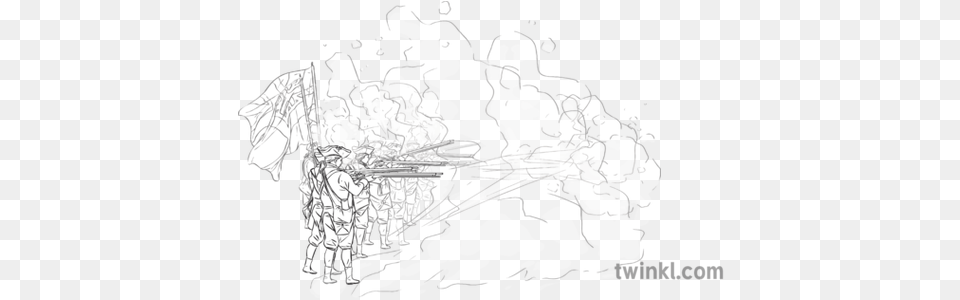 Gun Smoke Military Battle Musket Fire Sketch, Art, Adult, Bride, Female Free Transparent Png