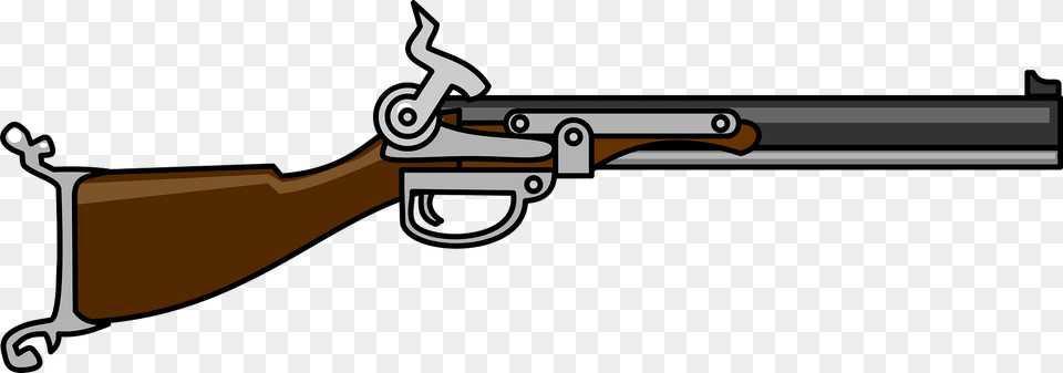 Gun With A Wood Grip Clipart, Firearm, Rifle, Weapon Png Image