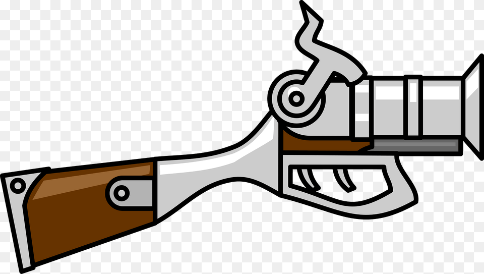 Gun With A Wood Grip Clipart, Firearm, Rifle, Weapon Png
