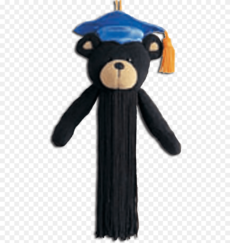 Gund Graduation Tassel Black Bear Wearing A Blue Cap Stuffed Toy, Person, People Free Transparent Png