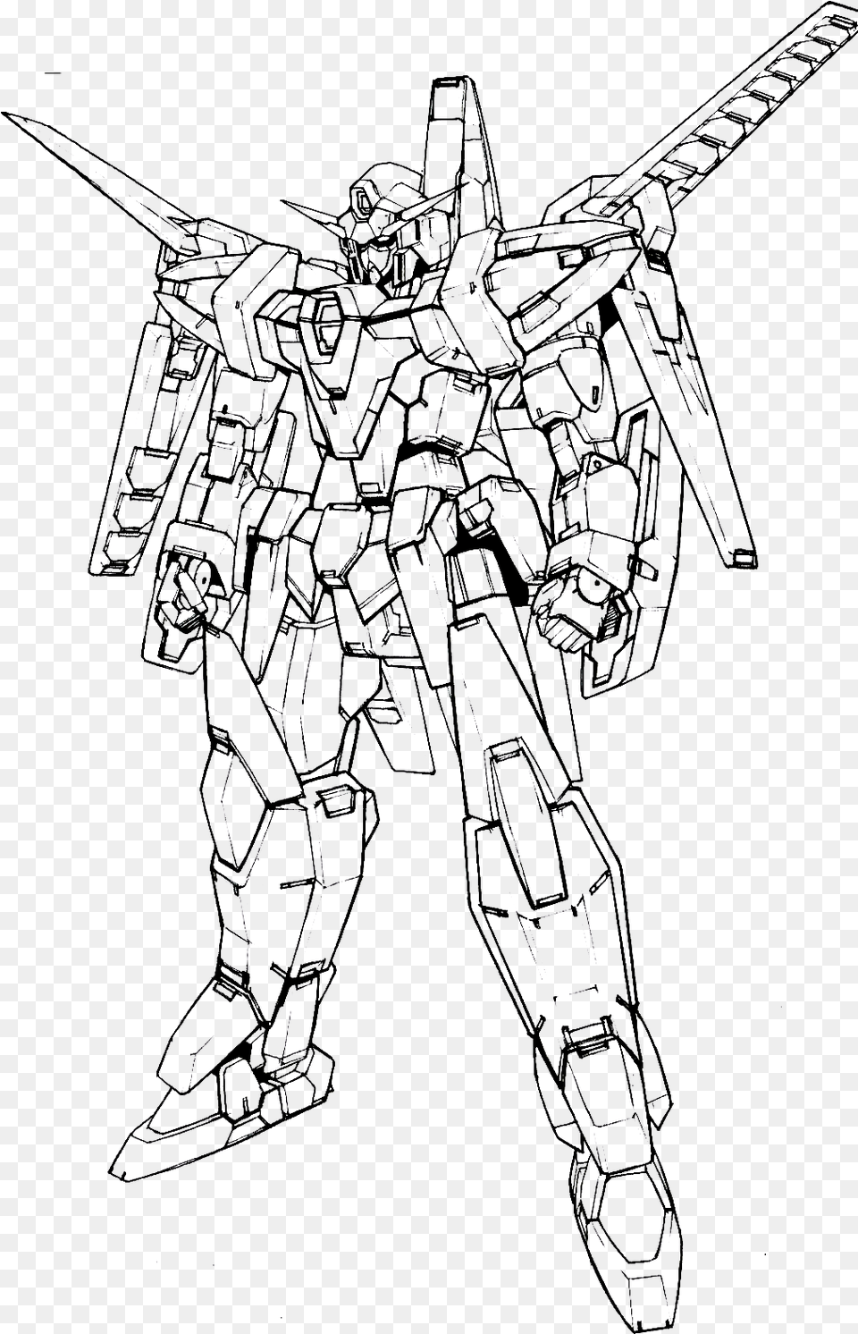 Gundam Line Art, Drawing, Person Free Png Download