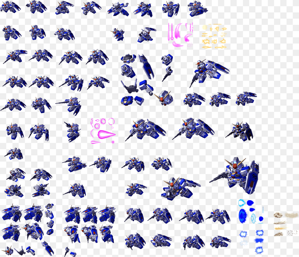 Gundam Pixel Sprite Sheet Sd Gundam G Generation Sprites, Accessories, Gemstone, Jewelry, Toy Free Png Download