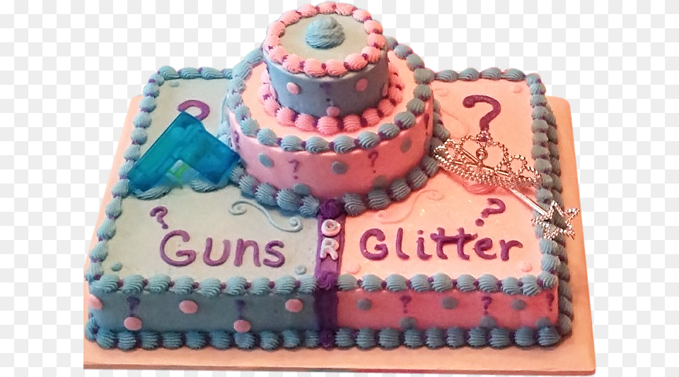 Guns And Glitter Theme Cakes, Birthday Cake, Cake, Cream, Dessert Png Image