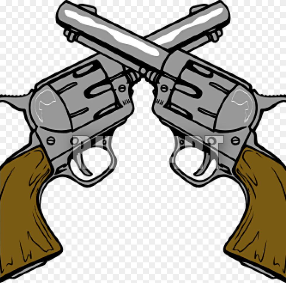 Guns Clip Art Cowboy Gun Clipart Music Clipart Guns Clipart, Firearm, Handgun, Weapon, Head Png Image