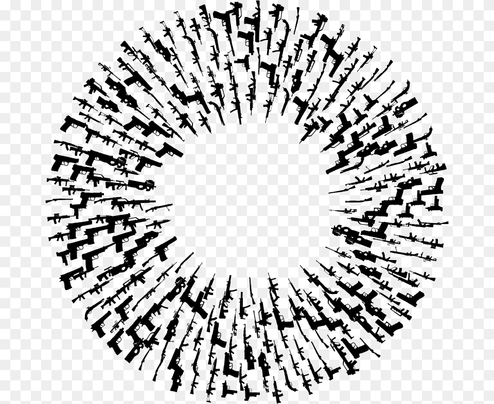 Guns Frame Circle Guns, Gray Free Png Download