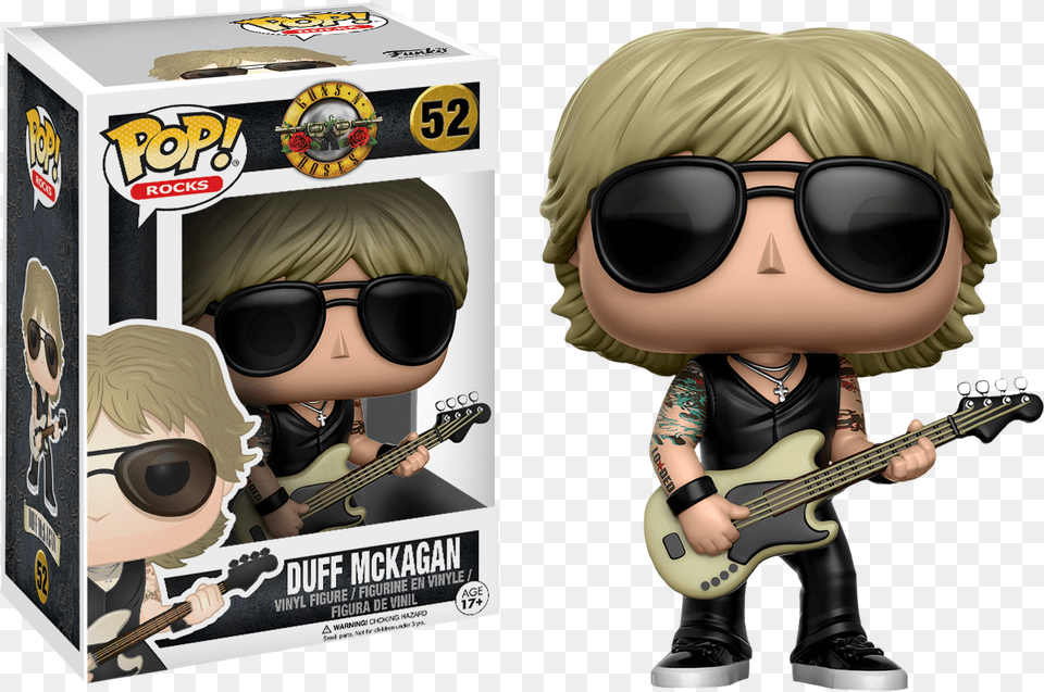 Guns Funko Pop Duff Mckagan, Accessories, Sunglasses, Musical Instrument, Guitar Png Image