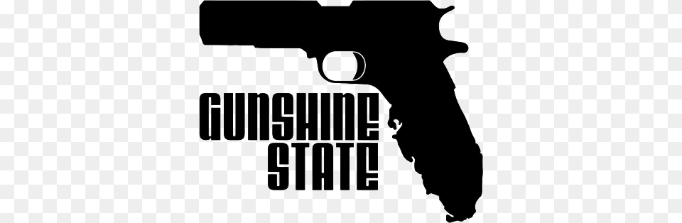 Guns Gunshine State Florida Gun Vinyl Decal Sticker Bumper, Firearm, Handgun, Weapon, Stencil Free Png