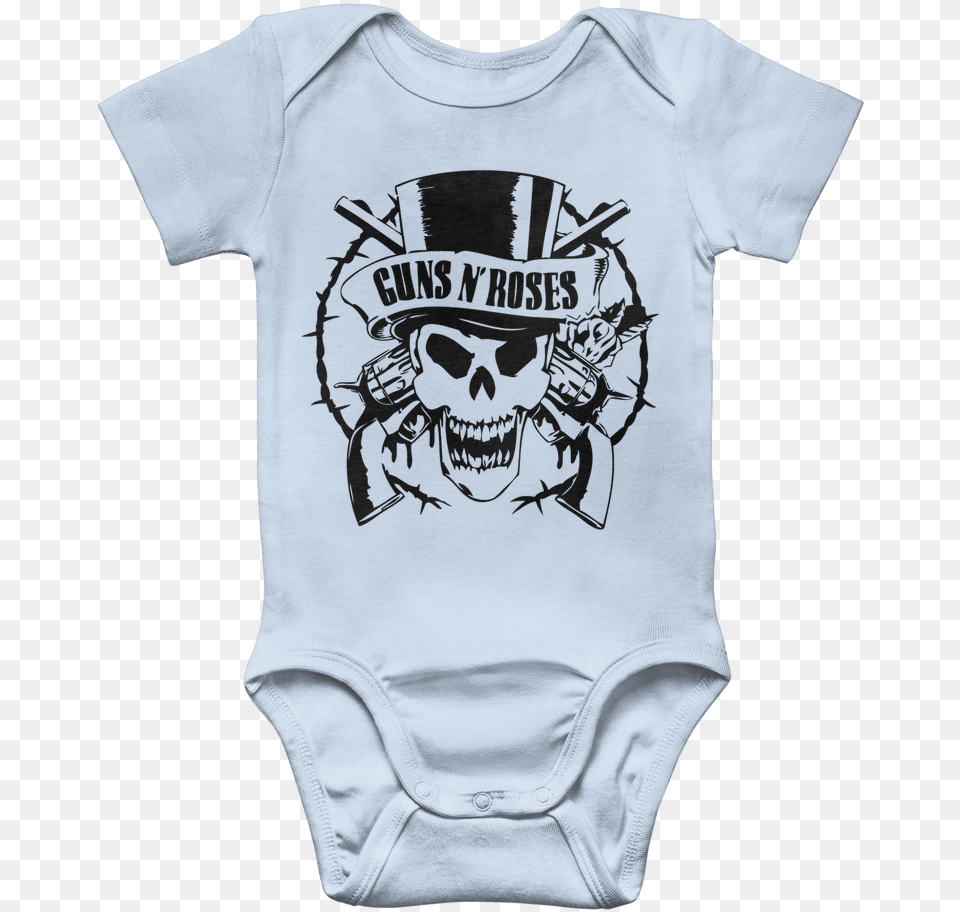 Guns N Roses 3 Classic Baby Onesie Bodysuit Guns N Roses Svg, Clothing, T-shirt, Person, Face Free Png