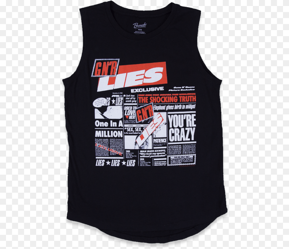 Guns N Roses Lies, Clothing, T-shirt, Tank Top Png Image