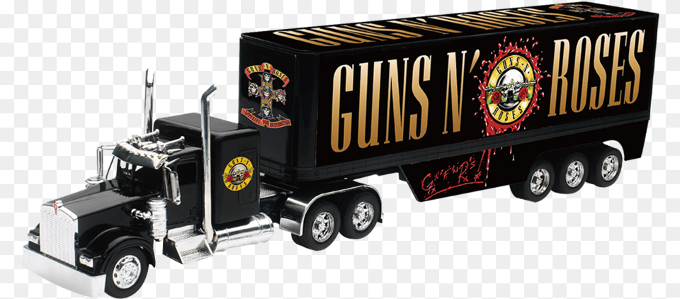 Guns N Roses Truck, Trailer Truck, Transportation, Vehicle, Machine Png Image
