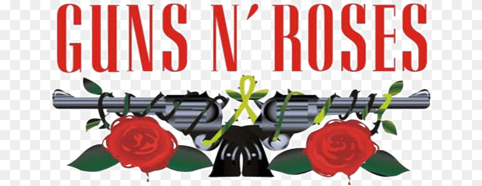 Guns N39 Roses Est Un Groupe De Hard Rock Amricain Guns N Roses Logo, Flower, Rose, Plant, Weapon Free Png