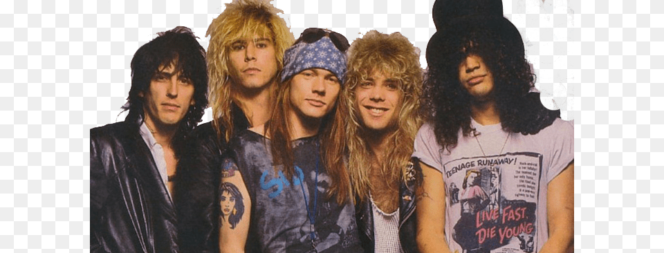Guns N39 Roses Group Young Guns N Roses, Adult, Person, Man, Male Free Png