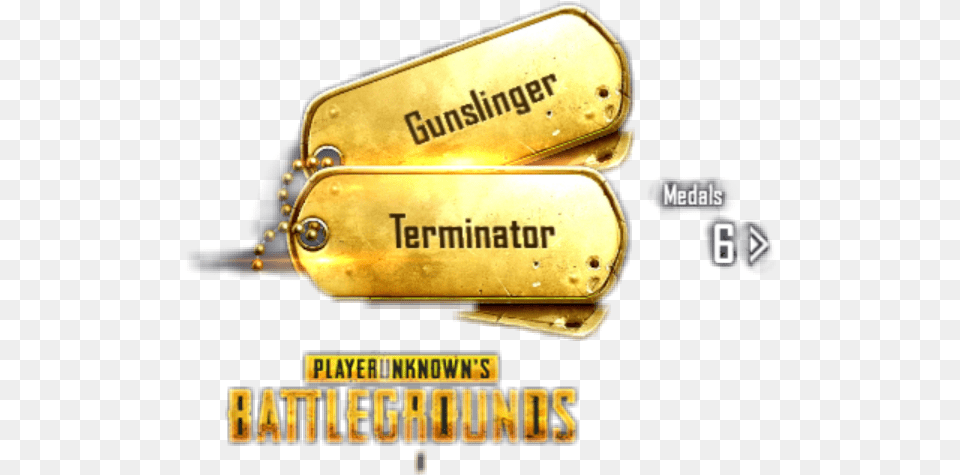 Gunslinger Terminator Badge Medal Pubg Players Unknows Gold, Text, Accessories, Jewelry, Locket Free Png Download