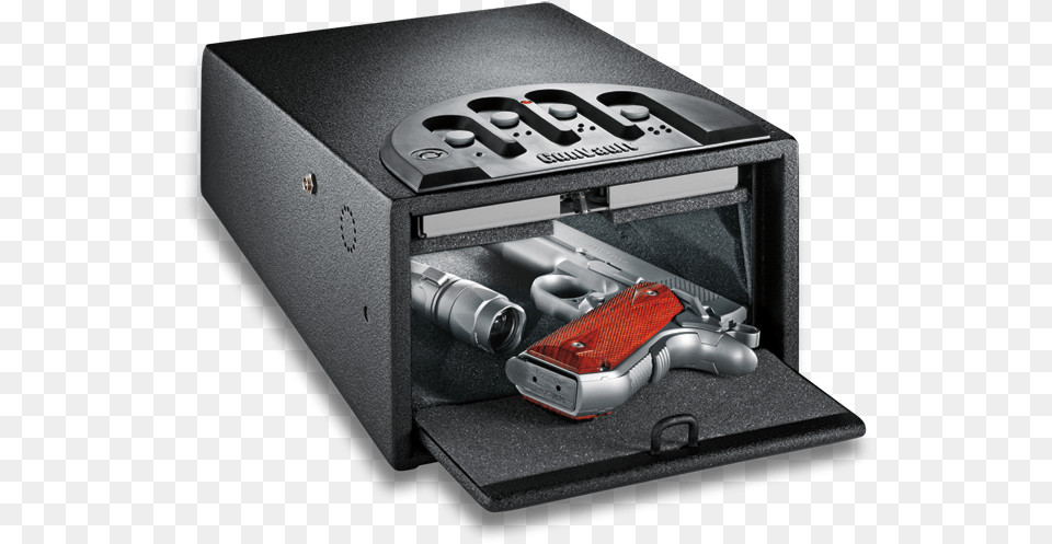 Gunvault Mini Handgun Safe Fingerprint Lock, Firearm, Gun, Weapon Free Transparent Png
