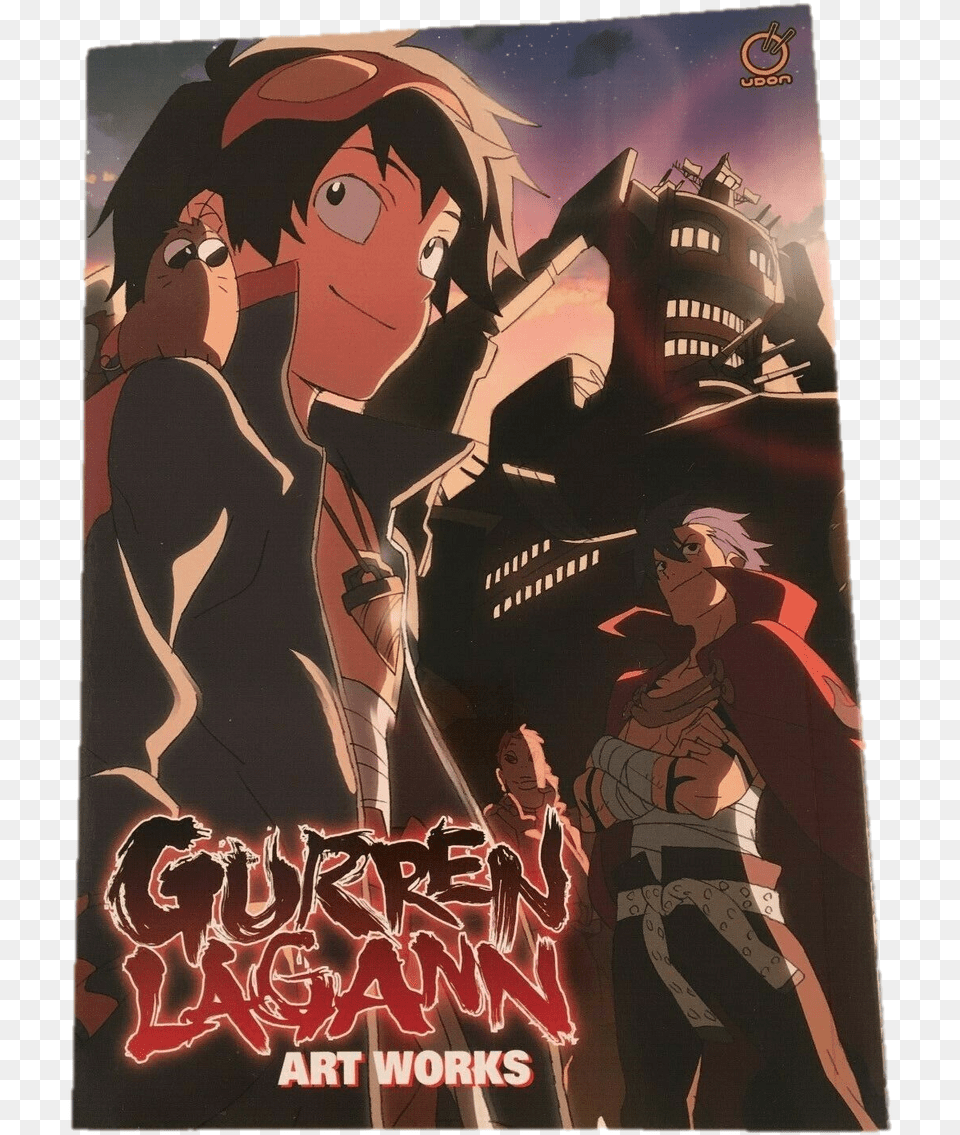 Gurren Lagann Art Works Manga Art Book Loot Anime Exclusive, Publication, Comics, Adult, Male Free Png