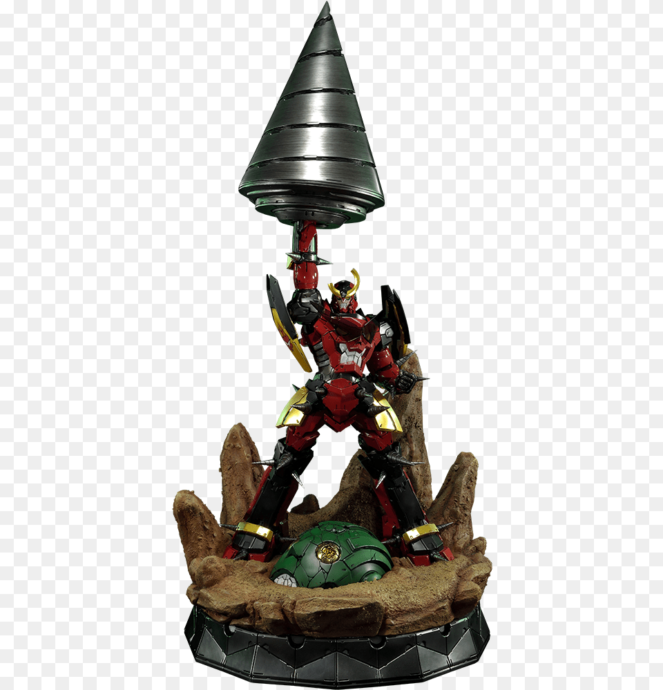 Gurren Lagann Statue Full Drill, Toy, Figurine, Adult, Male Free Png Download