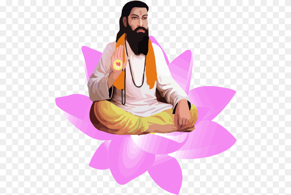 Guru Ravidas Jayanti Yoga Pink Guru Ravidass Ji, Adult, Male, Man, Person Free Png Download