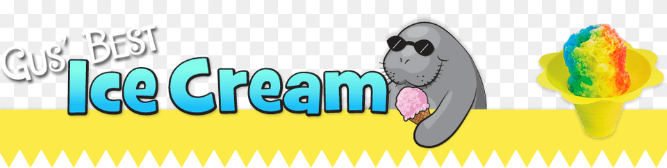 Gus Best Ice Cream Has Adopted Gus The Manatee As Its Chief, Dessert, Food, Ice Cream, Soft Serve Ice Cream Png Image